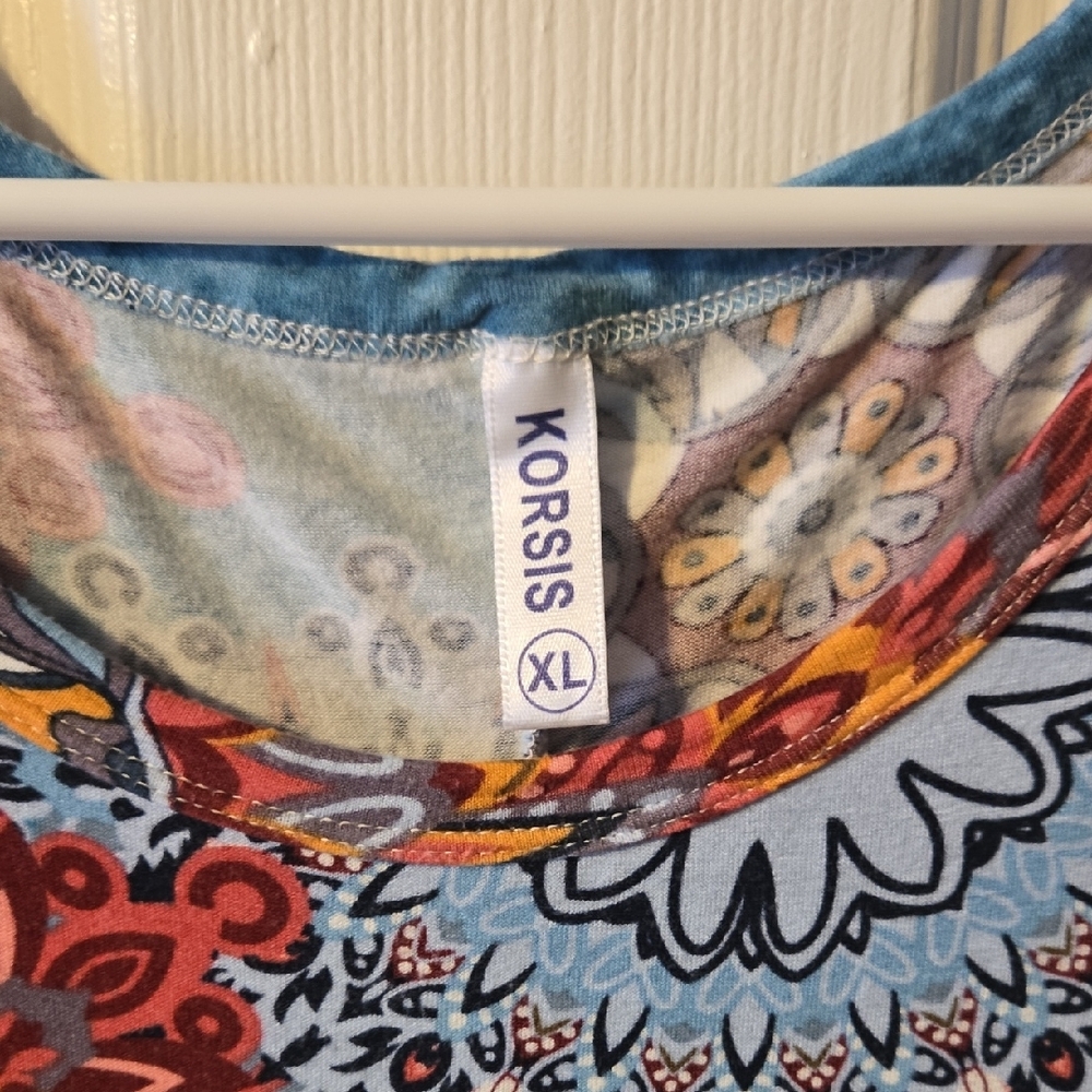 Colorful Patterned Midi Dress - Picture 2 of 4